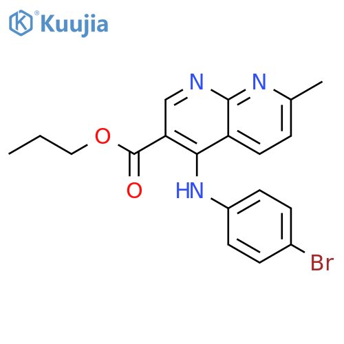 Propyl 4-[(4-bromophenyl)amino]-7-methyl-1,8-naphthyridine-3-carboxylate structure