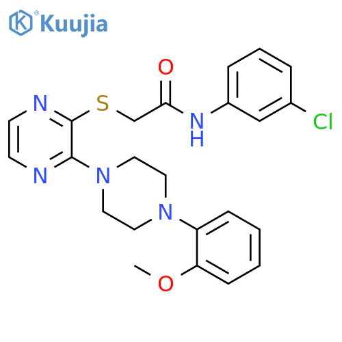 N-(3-chlorophenyl)-2-({3-[4-(2-methoxyphenyl)piperazin-1-yl]pyrazin-2-yl}sulfanyl)acetamide structure