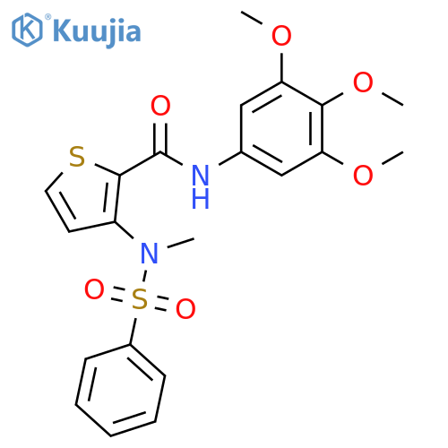 3-(N-methylbenzenesulfonamido)-N-(3,4,5-trimethoxyphenyl)thiophene-2-carboxamide structure