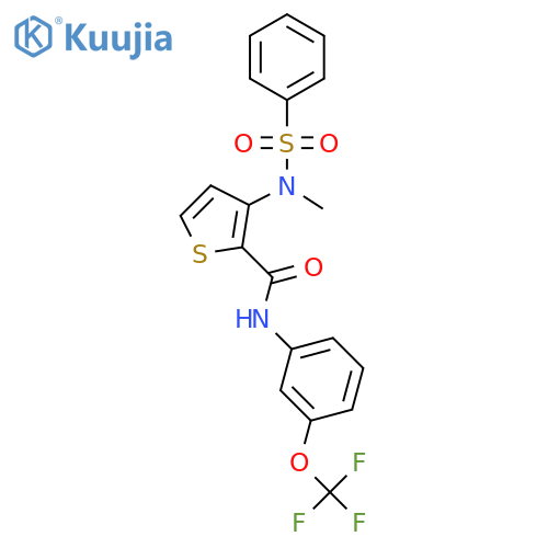 3-(N-methylbenzenesulfonamido)-N-[3-(trifluoromethoxy)phenyl]thiophene-2-carboxamide structure