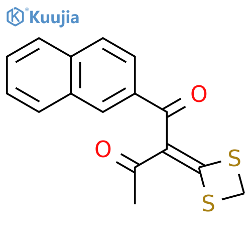 1,3-BUTANEDIONE, 2-(1,3-DITHIETAN-2-YLIDENE)-1-(2-NAPHTHALENYL)- structure