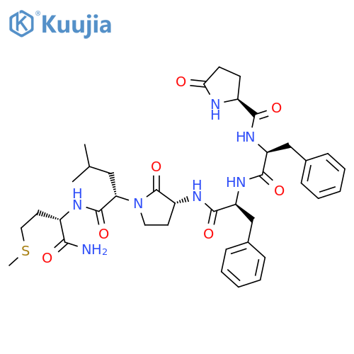 L-Methioninamide,5-oxo-L-prolyl-L-phenylalanyl-L-phenylalanyl-(aS,3R)-3-amino-a-(2-methylpropyl)-2-oxo-1-pyrrolidineacetyl- (9CI) structure