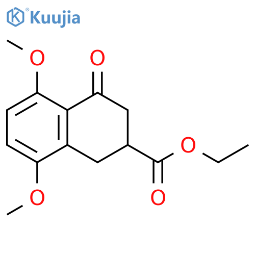 2-Naphthalenecarboxylic acid, 1,2,3,4-tetrahydro-5,8-dimethoxy-4-oxo-,ethyl ester structure