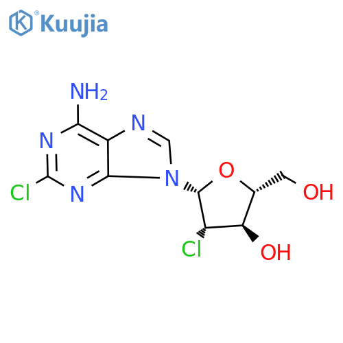 2-Chloro-9-(2-chloro-2-deoxy-β-D-arabinofuranosyl)purin-6-amine structure