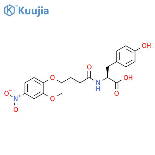 L-Tyrosine, N-[4-(2-methoxy-4-nitrophenoxy)-1-oxobutyl]- structure