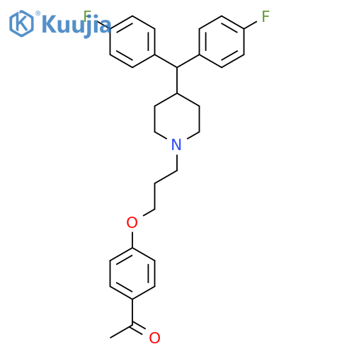 Ethanone, 1-[4-[3-[4-[bis(4-fluorophenyl)methyl]-1-piperidinyl]propoxy]phenyl]- structure