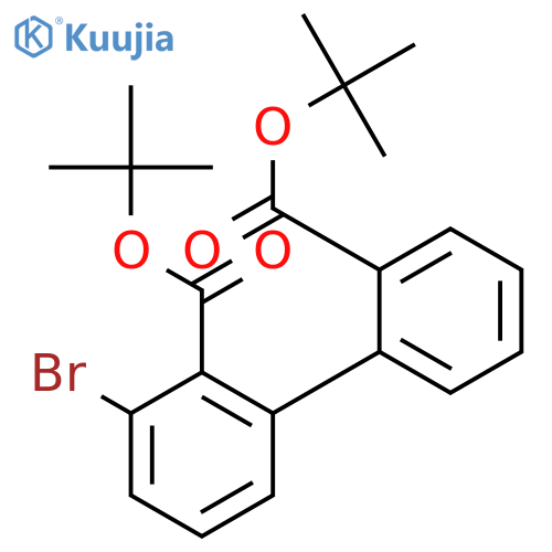 [1,1'-Biphenyl]-2,2'-dicarboxylic acid, 3-bromo-, bis(1,1-dimethylethyl) ester structure