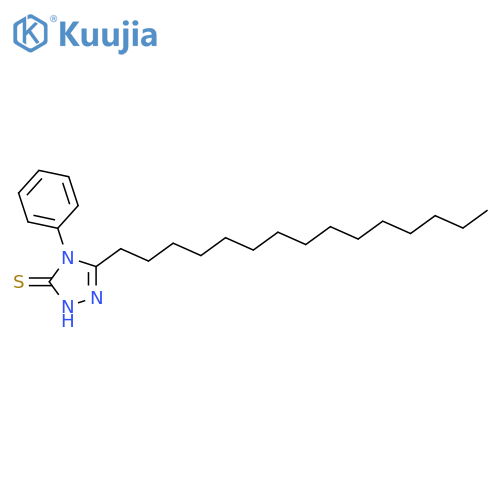 3H-1,2,4-Triazole-3-thione, 2,4-dihydro-5-pentadecyl-4-phenyl- structure