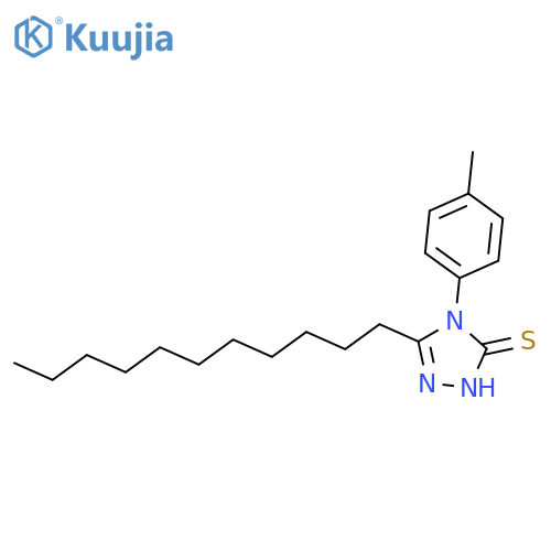 3H-1,2,4-Triazole-3-thione, 2,4-dihydro-4-(4-methylphenyl)-5-undecyl- structure