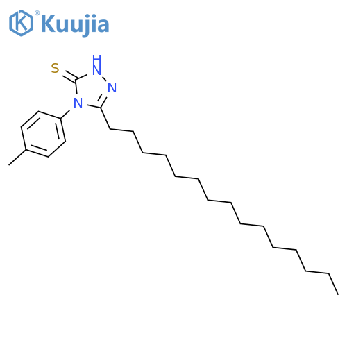 3H-1,2,4-Triazole-3-thione, 2,4-dihydro-4-(4-methylphenyl)-5-pentadecyl- structure