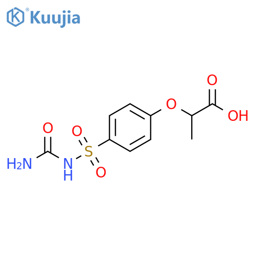 Propanoic acid, 2-[4-[[(aminocarbonyl)amino]sulfonyl]phenoxy]- structure