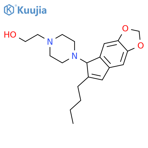 1-Piperazineethanol, 4-(6-butyl-5H-indeno[5,6-d]-1,3-dioxol-5-yl)- structure