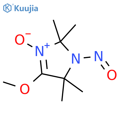 1H-Imidazole, 2,5-dihydro-4-methoxy-2,2,5,5-tetramethyl-1-nitroso-, 3-oxide structure
