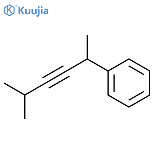 Benzene, (1,4-dimethyl-2-pentynyl)- structure