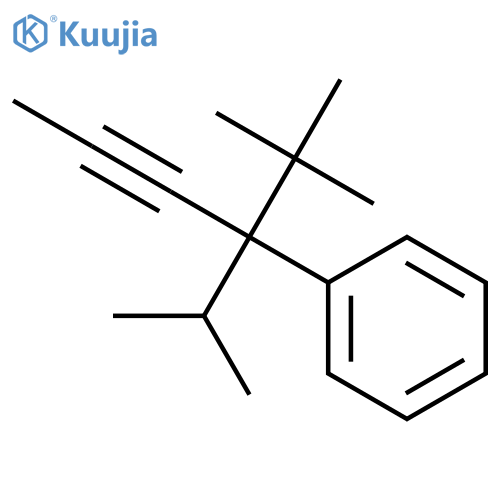 Benzene, [1-(1,1-dimethylethyl)-1-(1-methylethyl)-2-butynyl]- structure