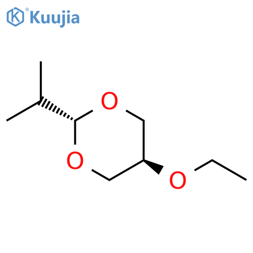 1,3-Dioxane,5-ethoxy-2-(1-methylethyl)-, trans- structure