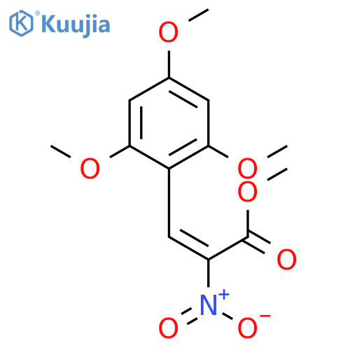2-Propenoic acid, 2-nitro-3-(2,4,6-trimethoxyphenyl)-, methyl ester, (E)- structure