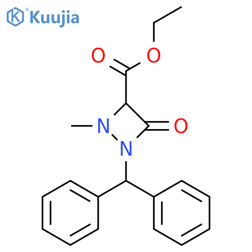 1,2-Diazetidine-3-carboxylic acid, 1-(diphenylmethyl)-2-methyl-4-oxo-, ethyl ester, (±)- structure