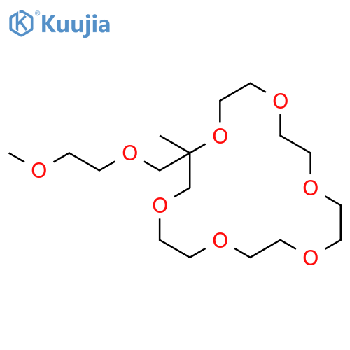 1,4,7,10,13,16-Hexaoxacyclooctadecane, 2-[(2-methoxyethoxy)methyl]-2-methyl- structure