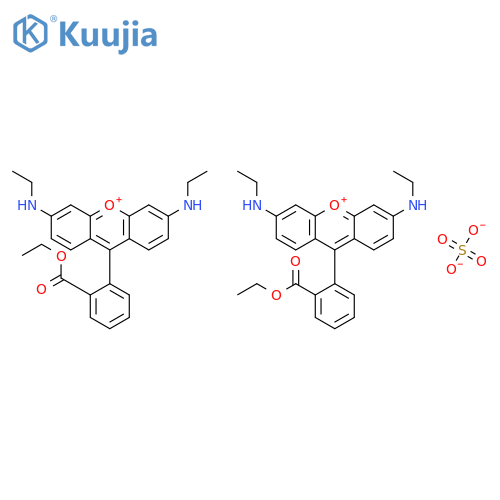 Xanthylium, 9-[2-(ethoxycarbonyl)phenyl]-3,6-bis(ethylamino)-, sulfate(2:1) structure