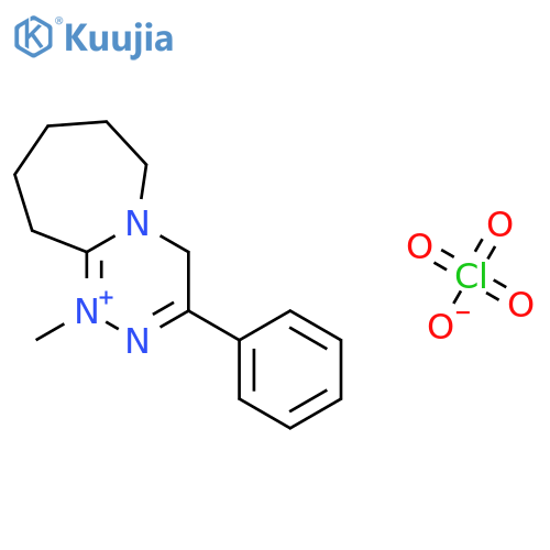 [1,2,4]Triazino[4,3-a]azepinium, 4,6,7,8,9,10-hexahydro-1-methyl-3-phenyl-, perchlorate structure