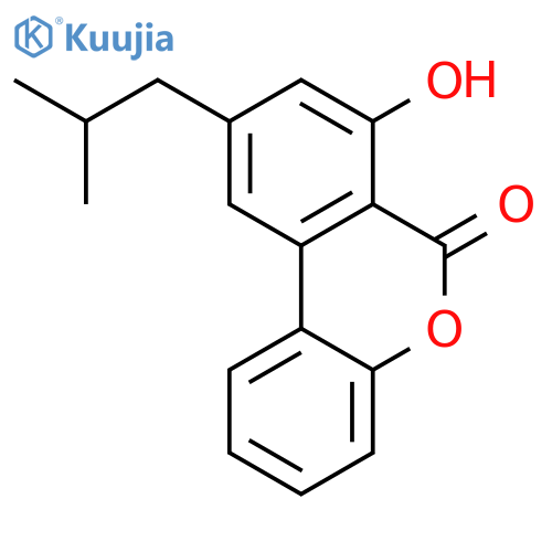 6H-Dibenzo[b,d]pyran-6-one, 7-hydroxy-9-(2-methylpropyl)- structure