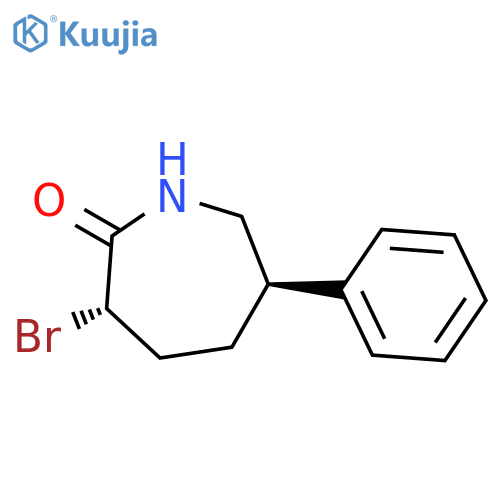 2H-Azepin-2-one, 3-bromohexahydro-6-phenyl-, trans-(±)- structure