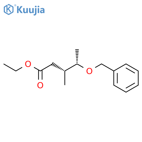 Pentanoic acid, 3-methyl-4-(phenylmethoxy)-, ethyl ester, (R*,S*)- structure