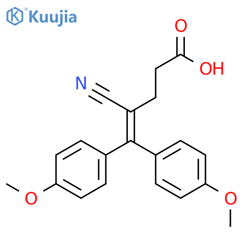 4-Pentenoic acid,4-cyano-5,5-bis(4-methoxyphenyl)- structure