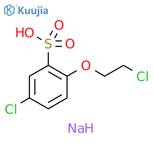 Benzenesulfonic acid, 5-chloro-2-(2-chloroethoxy)-, sodium salt (1:1) structure