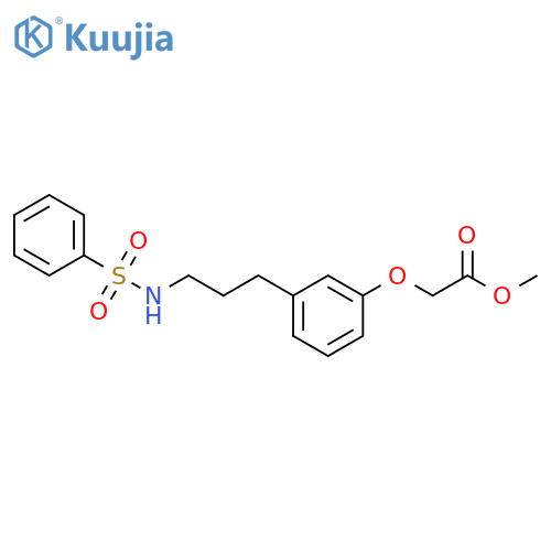 Acetic acid, [3-[3-[(phenylsulfonyl)amino]propyl]phenoxy]-, methyl ester structure