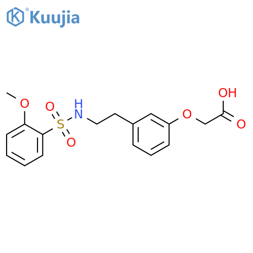 Acetic acid, [3-[2-[[(2-methoxyphenyl)sulfonyl]amino]ethyl]phenoxy]- structure