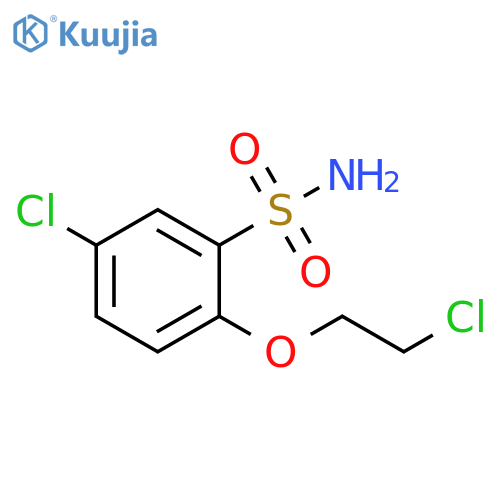 Benzenesulfonamide, 5-chloro-2-(2-chloroethoxy)- structure