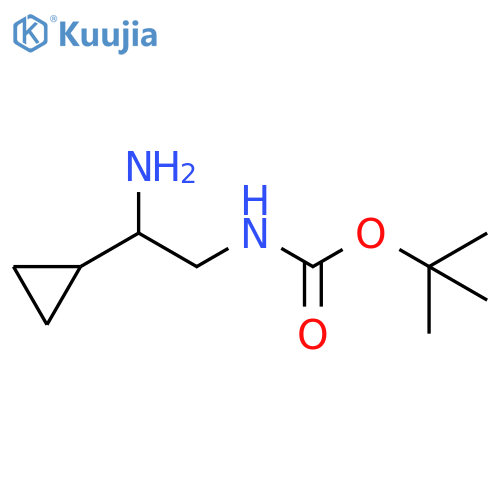 tert-butyl N-(2-amino-2-cyclopropylethyl)carbamate structure