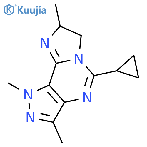1H-Imidazo[1,2-c]pyrazolo[3,4-e]pyrimidine, 5-cyclopropyl-7,8-dihydro-1,3,8-trimethyl-, (±)- structure