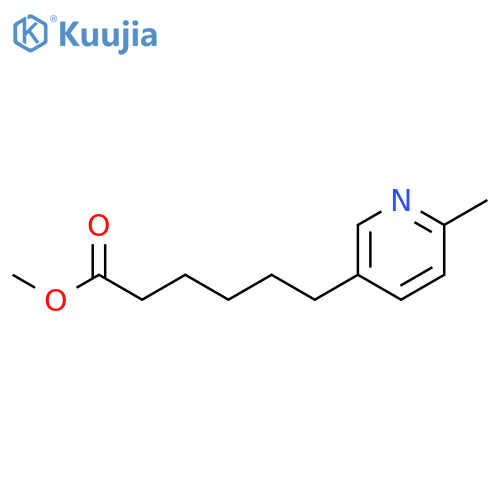 3-Pyridinehexanoic acid, 6-methyl-, methyl ester structure
