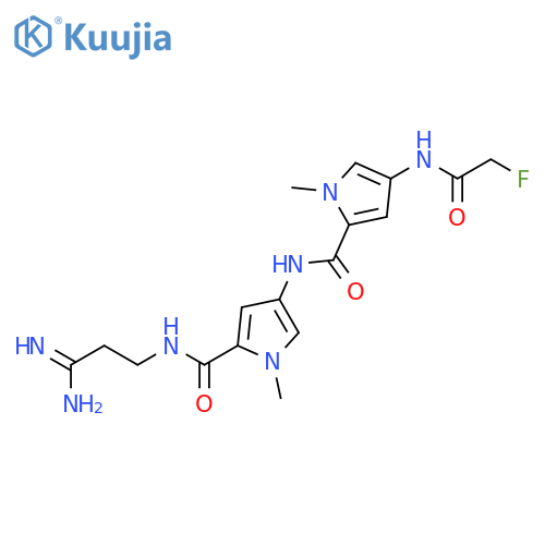 1H-Pyrrole-2-carboxamide, N-[5-[[(3-amino-3-iminopropyl)amino]carbonyl]-1-methyl-1H-pyrrol-3-yl]- 4-[(fluoroacetyl)amino]-1-methyl- structure