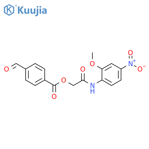 [(2-methoxy-4-nitrophenyl)carbamoyl]methyl 4-formylbenzoate structure