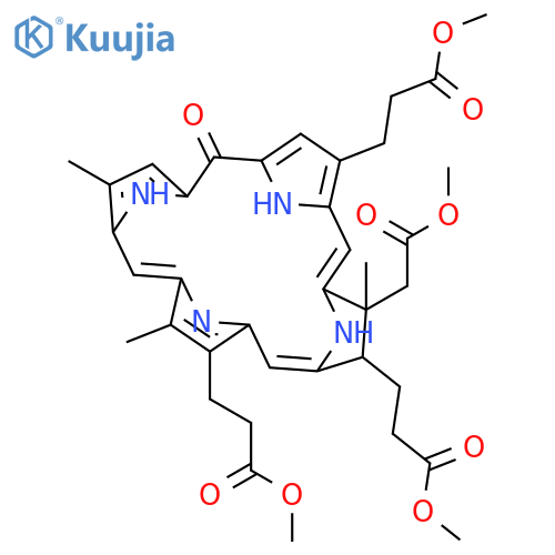 21H,23H-Porphine-2,7,18-tripropanoic acid, 10,22-dihydro-3-(2-methoxy-2-oxoethyl)-3,13,17-trimethyl-10-oxo-, trimethyl ester structure