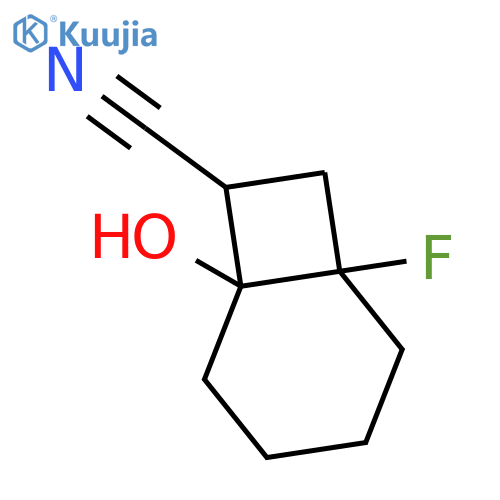 BICYCLO[4.2.0]OCTANE-7-CARBONITRILE, 1-FLUORO-6-HYDROXY- structure