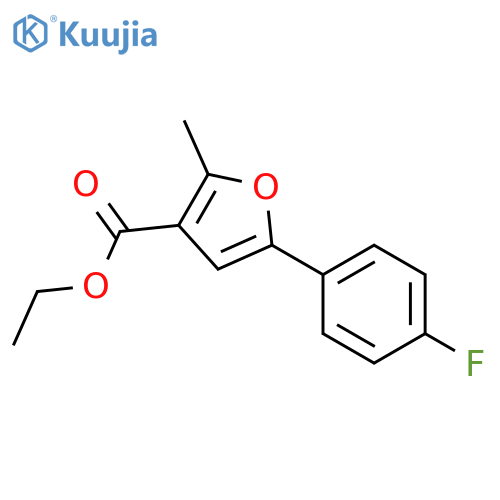 3-Furancarboxylic acid,5-(4-fluorophenyl)-2-methyl-, ethyl ester structure