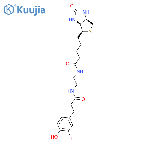 1H-Thieno[3,4-d]imidazole-4-pentanamide,hexahydro-N-[2-[[3-(4-hydroxy-3-iodophenyl)-1-oxopropyl]amino]ethyl]-2-oxo-,[3aS-(3aa,4b,6aa)]- (9CI) structure
