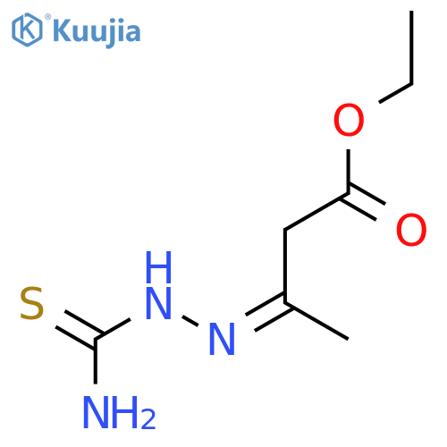 Butanoic acid,3-[2-(aminothioxomethyl)hydrazinylidene]-, ethyl ester structure