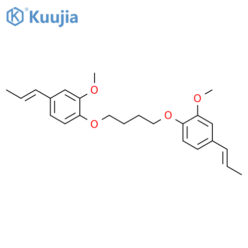 2-methoxy-1-[4-(2-methoxy-4-prop-1-enylphenoxy)butoxy]-4-prop-1-enylbenzene structure