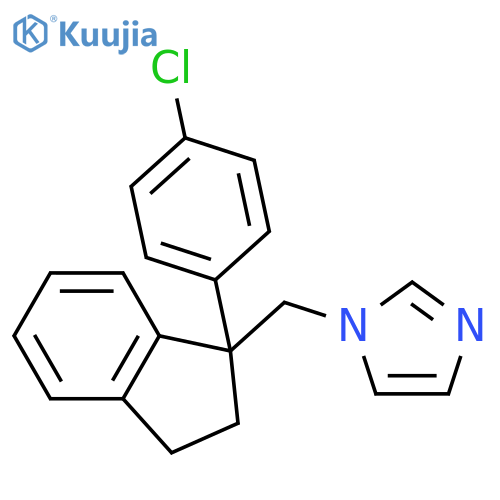 1H-Imidazole, 1-[[1-(4-chlorophenyl)-2,3-dihydro-1H-inden-1-yl]methyl]- structure