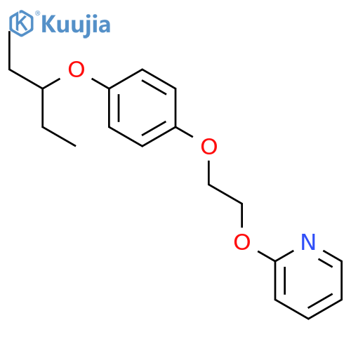 Pyridine, 2-[2-[4-(1-ethylpropoxy)phenoxy]ethoxy]- structure