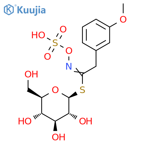 [(2S,3R,4S,5S,6R)-3,4,5-Trihydroxy-6-(hydroxymethyl)oxan-2-yl] 2-(3-methoxyphenyl)-N-sulfooxyethanimidothioate structure