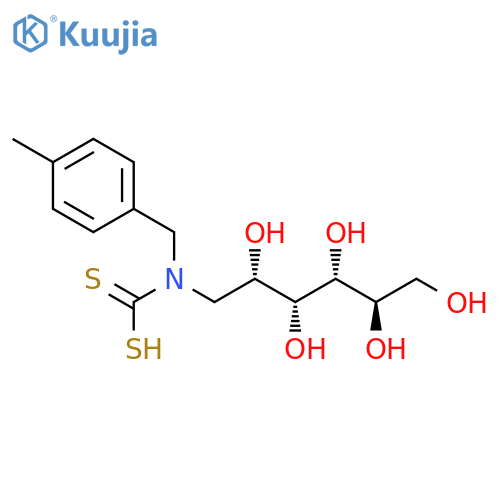 D-GLUCITOL, 1-DEOXY-1-[(DITHIOCARBOXY)[(4-METHYLPHENYL)METHYL]AMINO]- structure