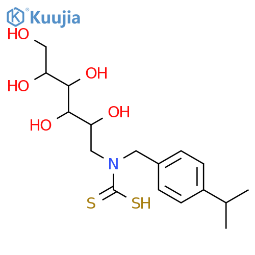 D-Glucitol,1-deoxy-1-[(dithiocarboxy)[[4-(1-methylethyl)phenyl]methyl]amino]- (9CI) structure