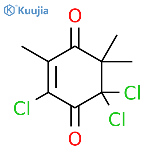 2-Cyclohexene-1,4-dione, 2,6,6-trichloro-3,5,5-trimethyl- structure